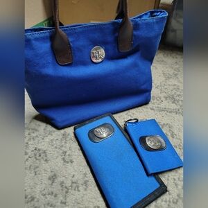 Blue Canvas Mini Bag Set With UK (Kentucky).
